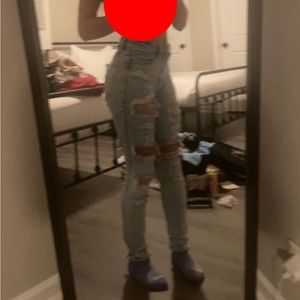 american eagle next level stretch skinny ripped jeans